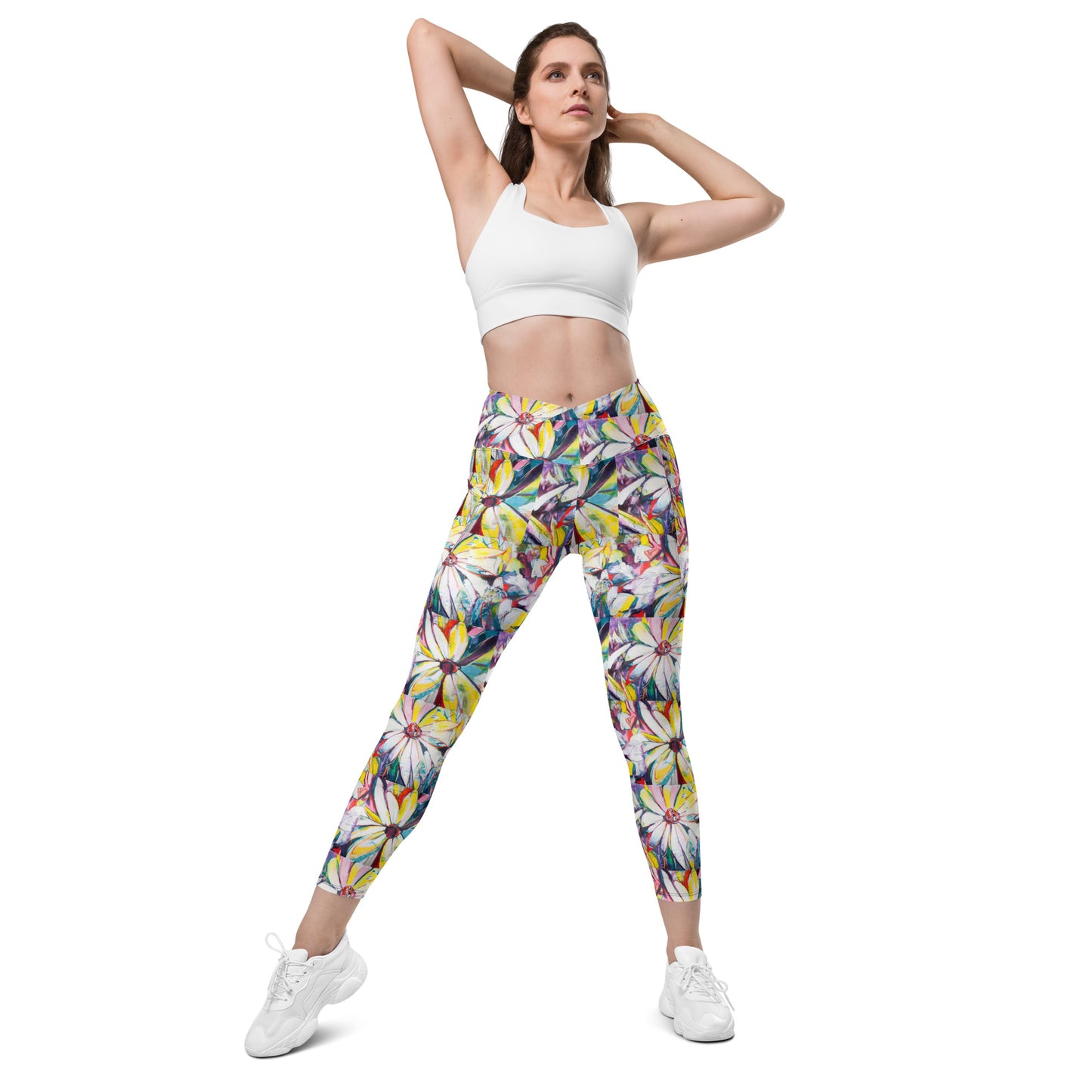 Zinnias Crossover leggings with pockets