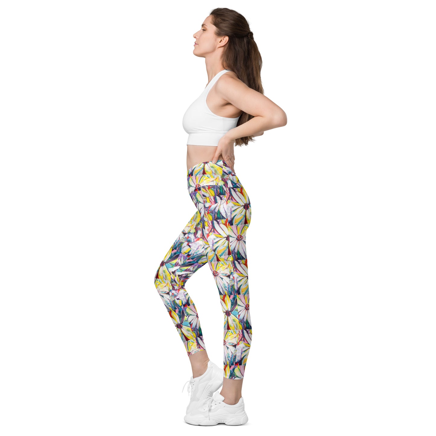 Zinnias Crossover leggings with pockets