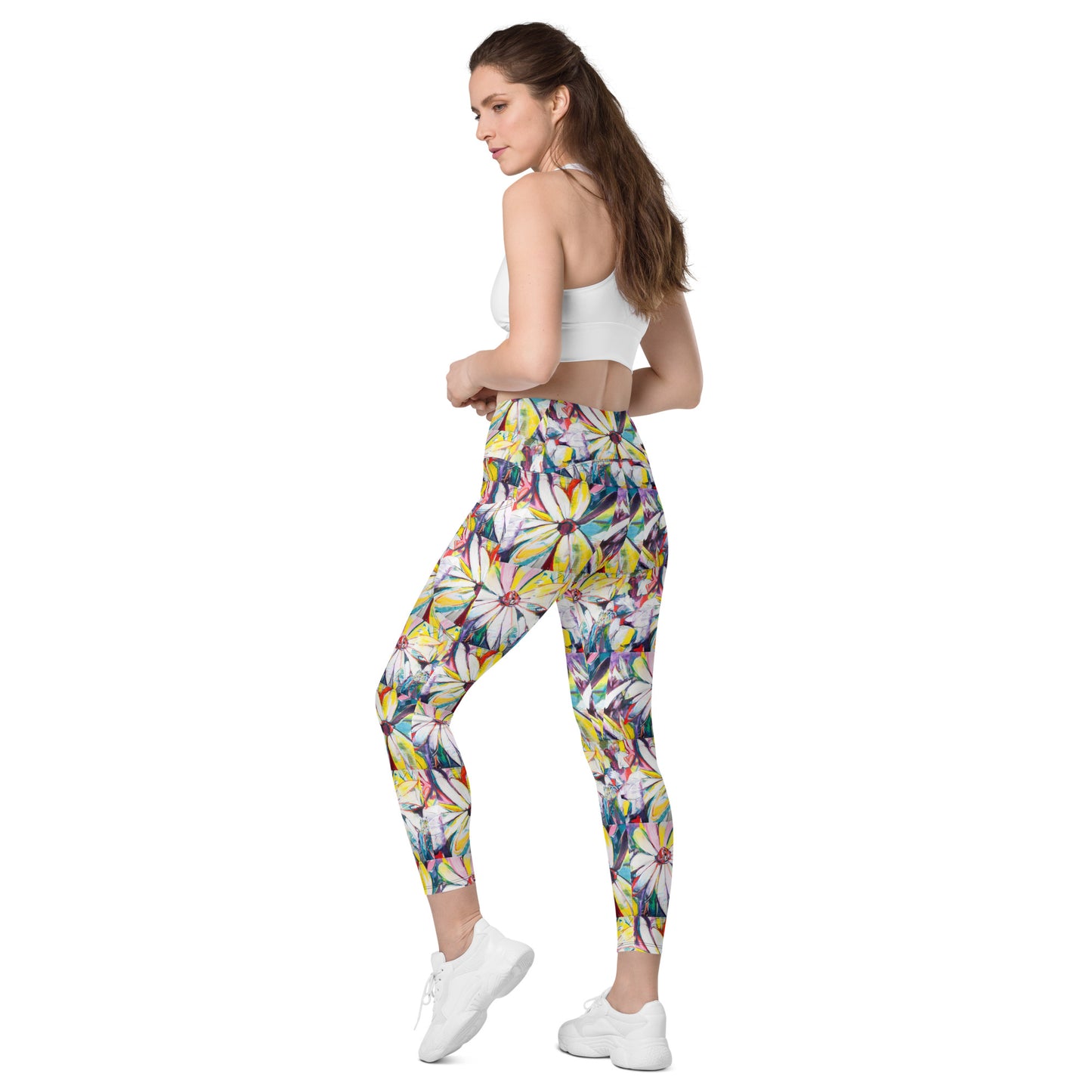 Zinnias Crossover leggings with pockets