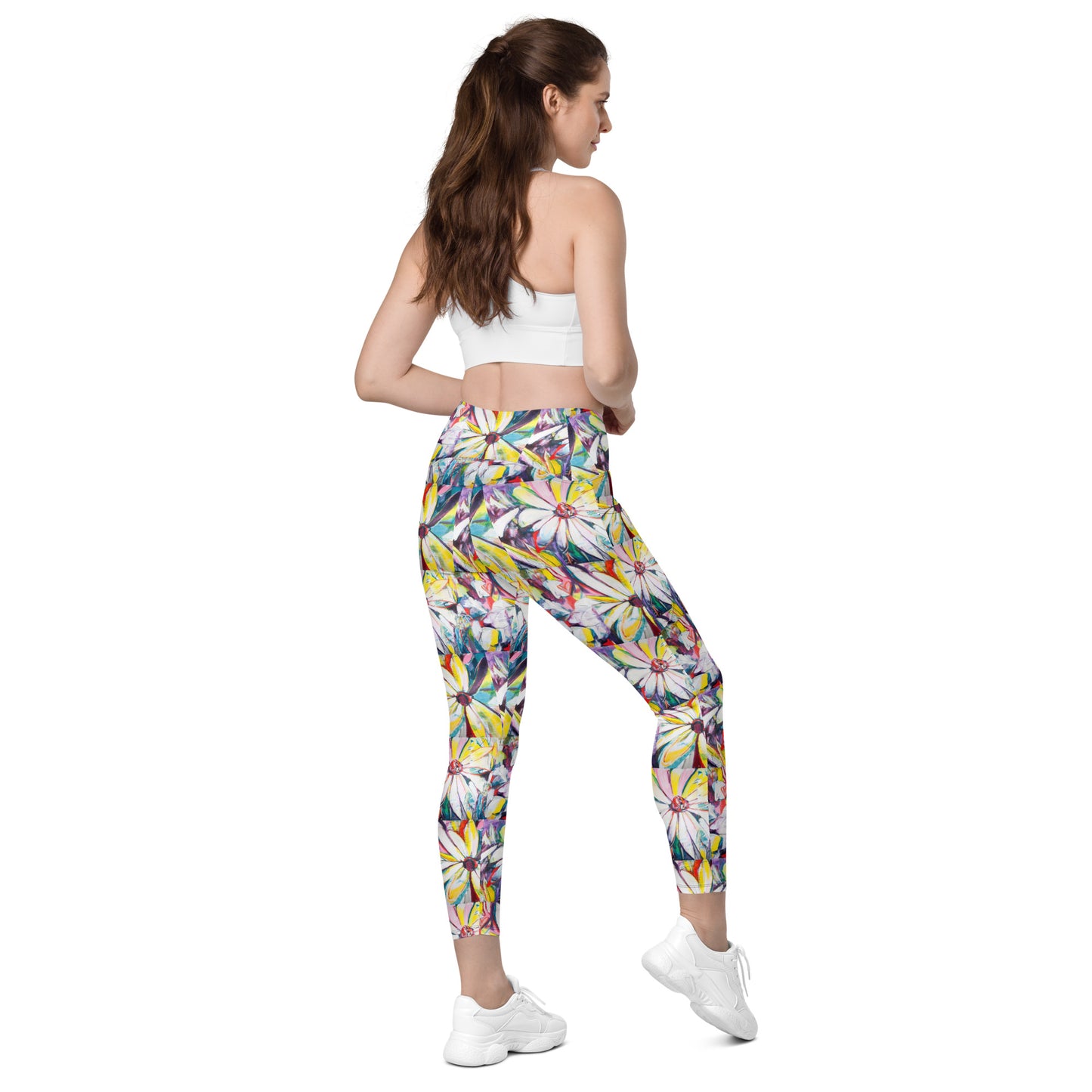 Zinnias Crossover leggings with pockets