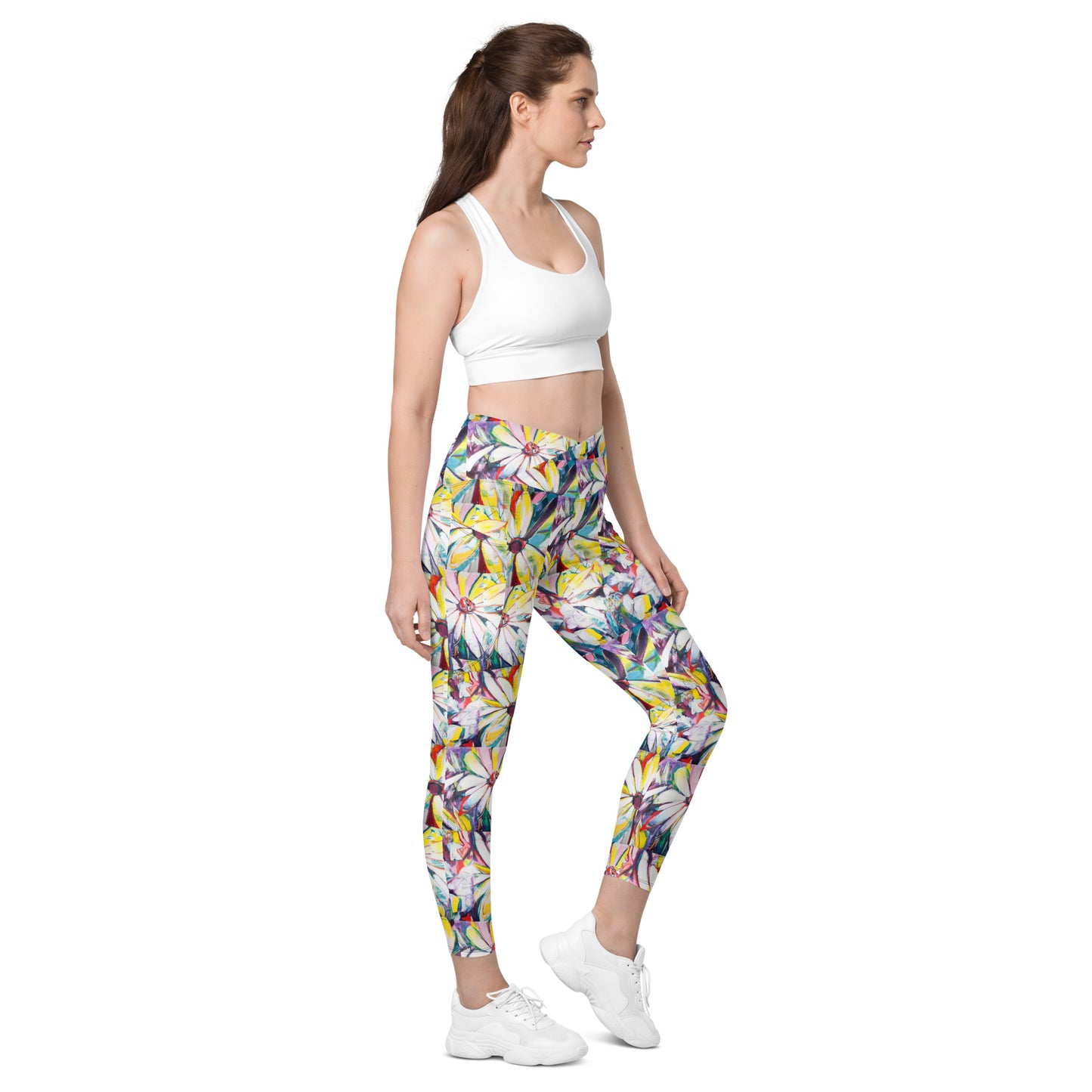 Zinnias Crossover leggings with pockets