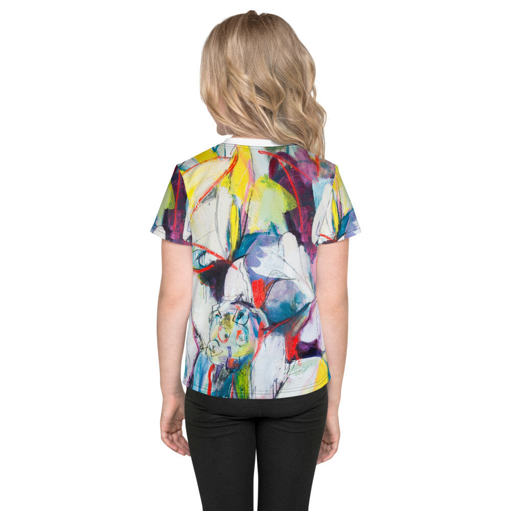 Zinnias II Kids crew neck t-shirt