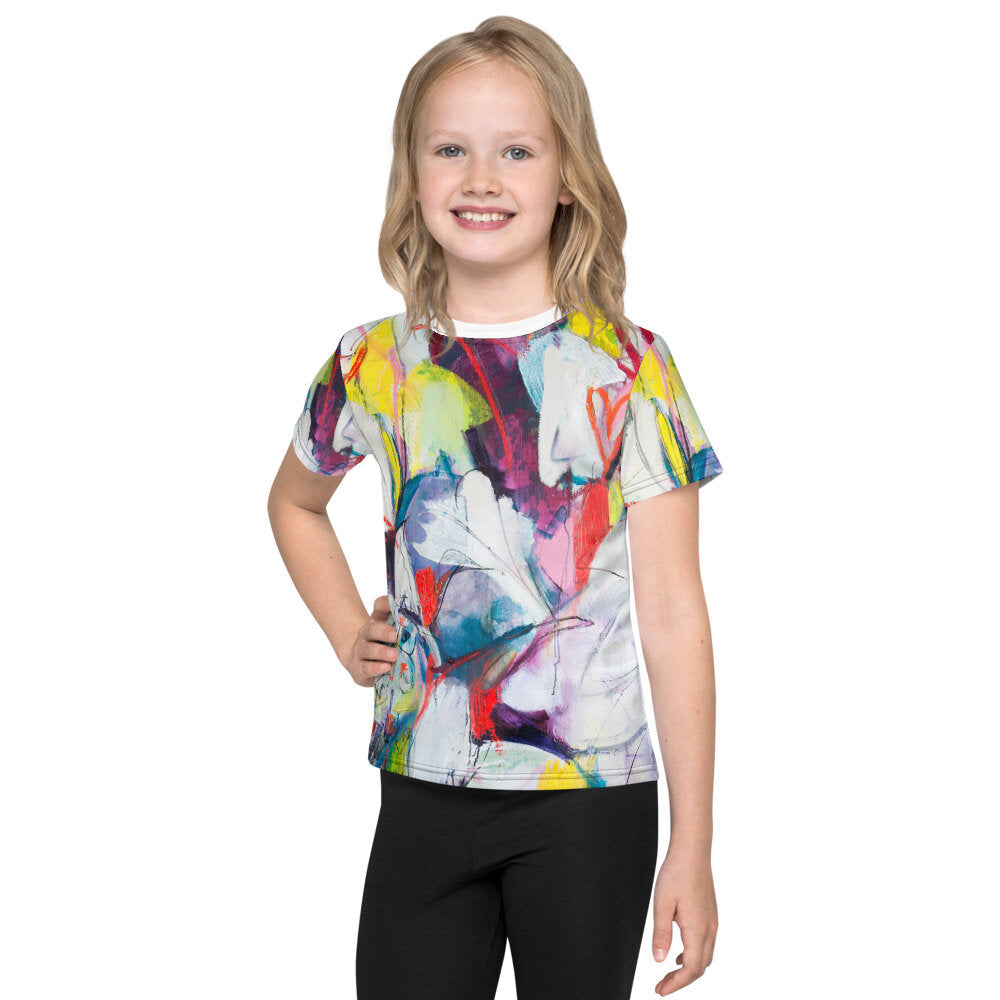 Zinnias II Kids crew neck t-shirt