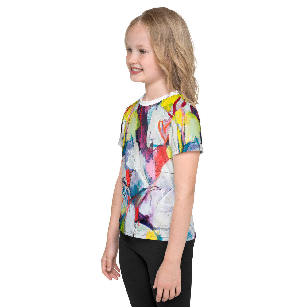 Zinnias II Kids crew neck t-shirt