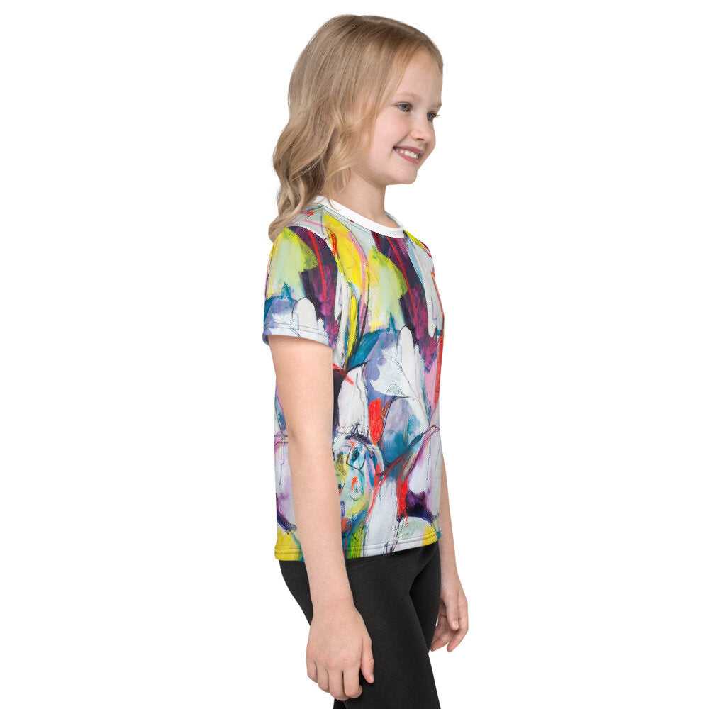 Zinnias II Kids crew neck t-shirt