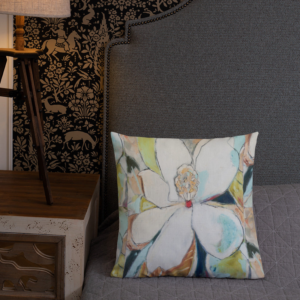 Soft Abstract Magnolia Premium Pillow