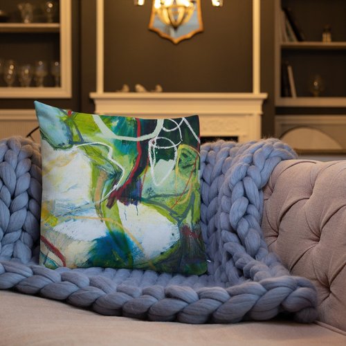 Abstract Magnolia II Premium Pillow