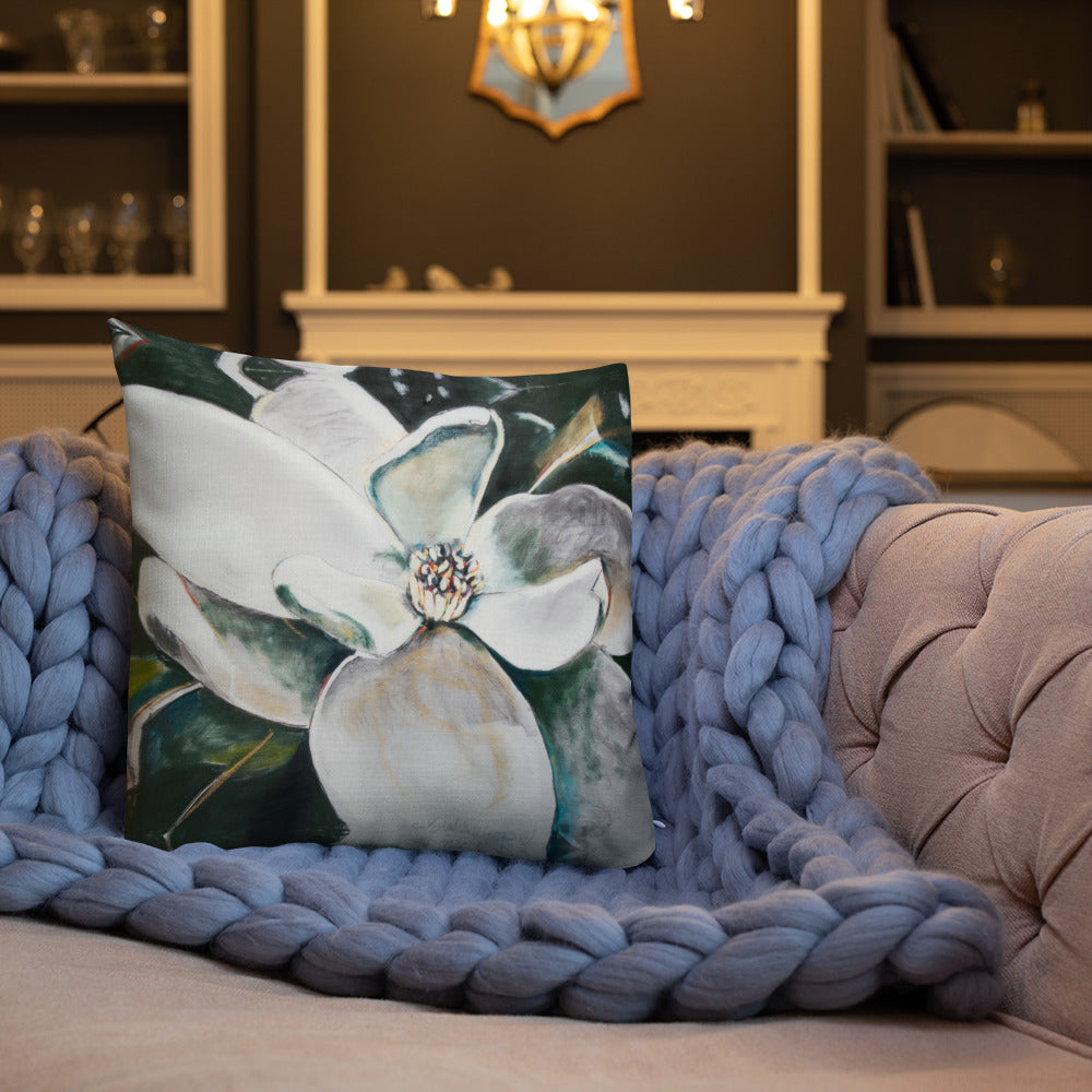 Open Heart Magnolia Premium Pillow