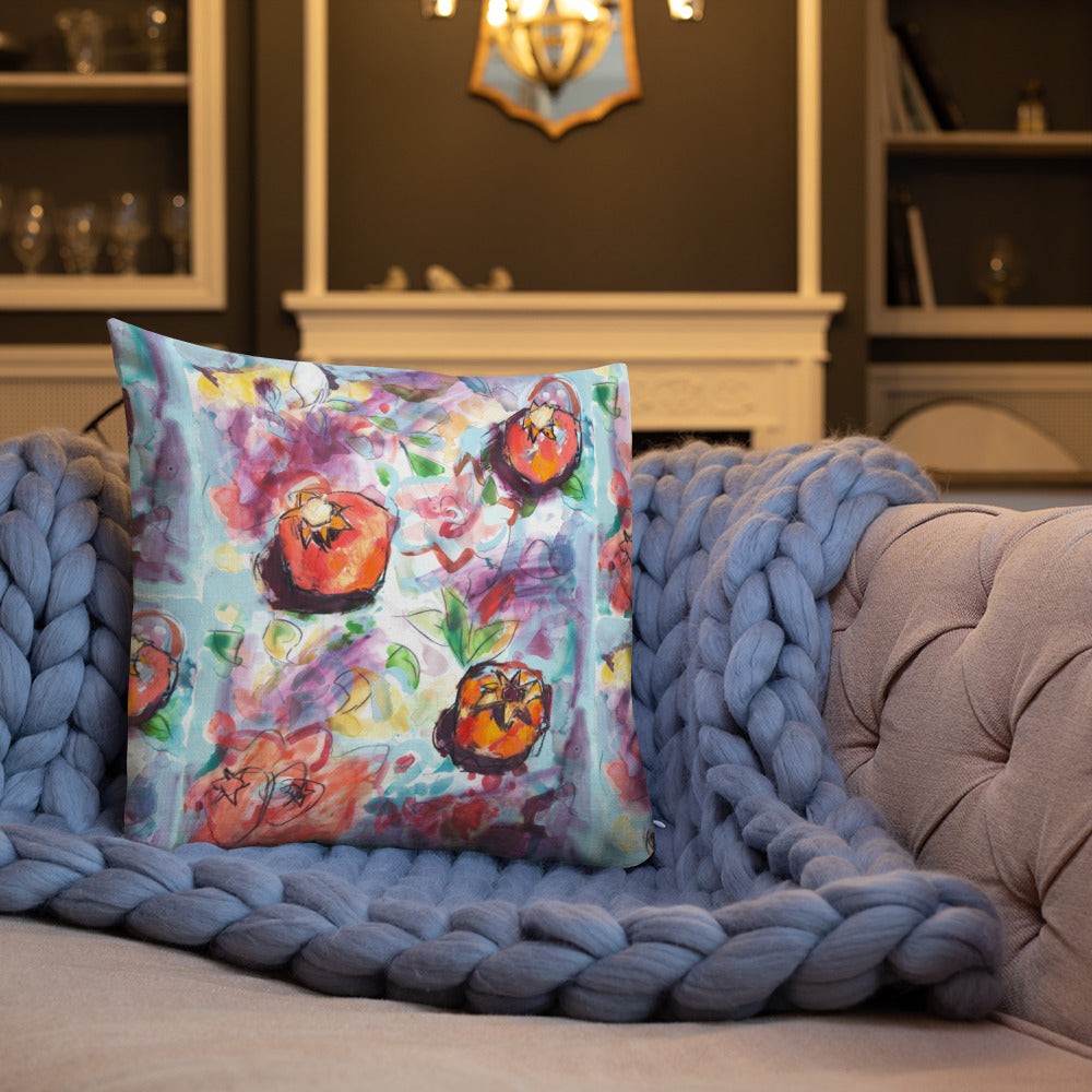 Tree of Life with Pomegranates 138 Premium Pillow