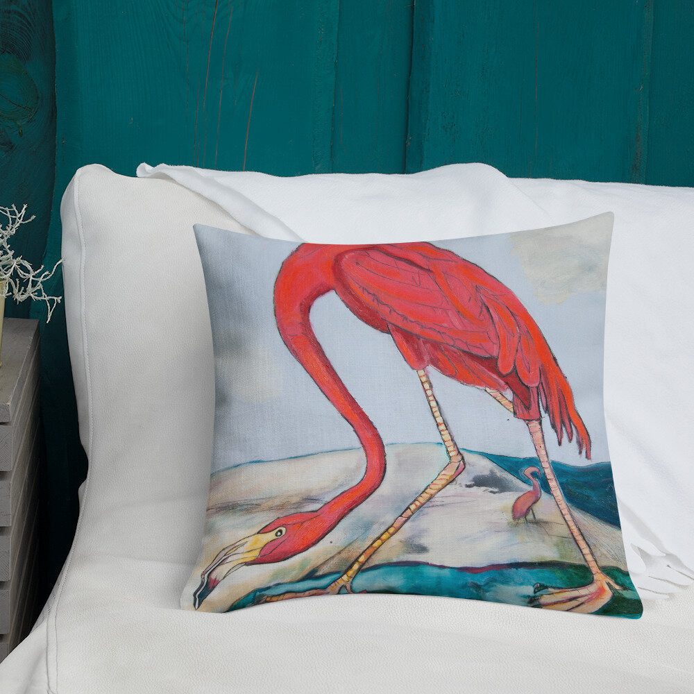 Flamingo Oasis Premium Pillow