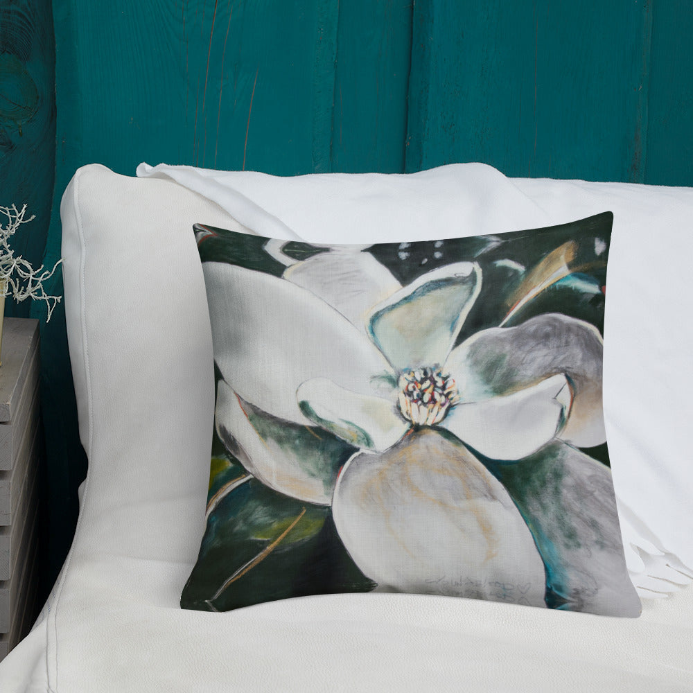 Open Heart Magnolia Premium Pillow