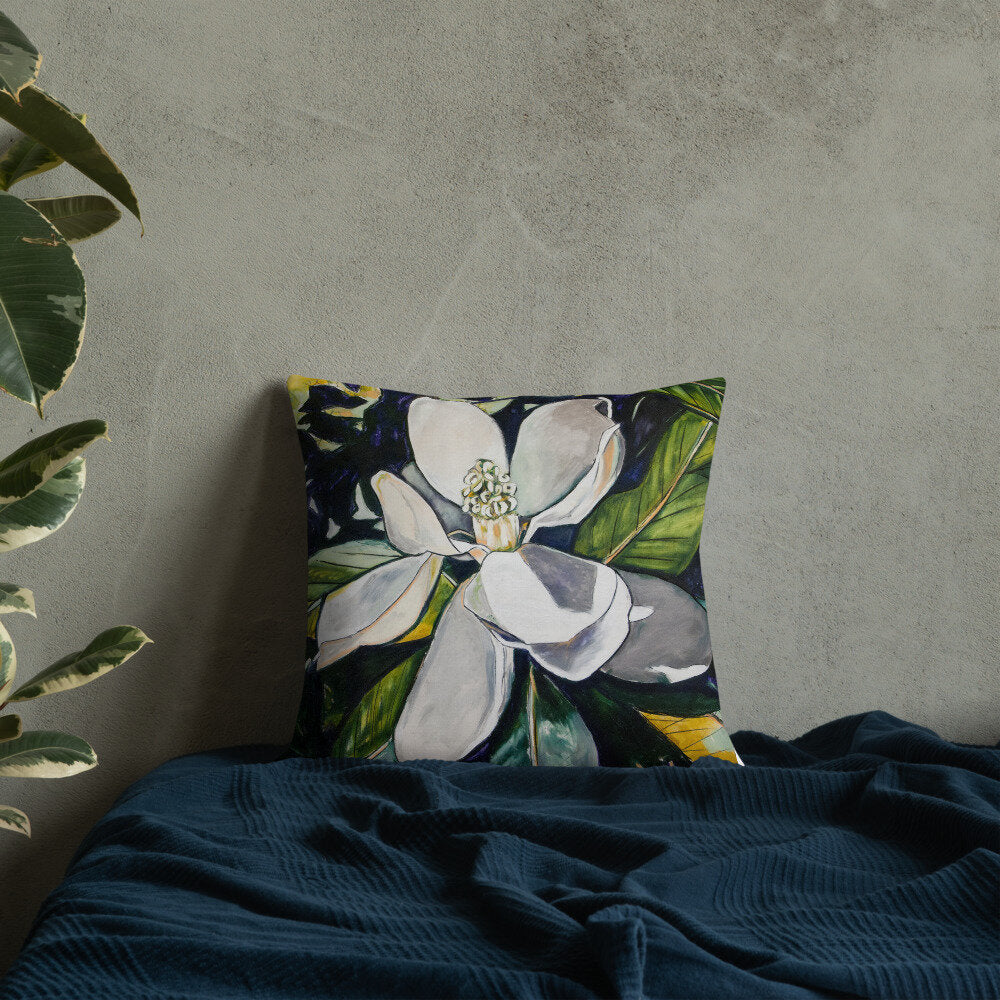 Indigo Magnolia Premium Pillow