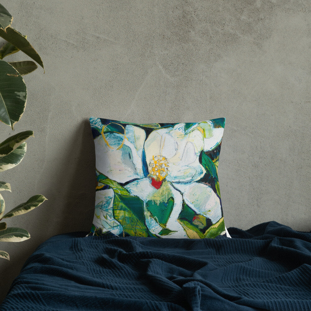 Tropical Magnolia II Premium Pillow