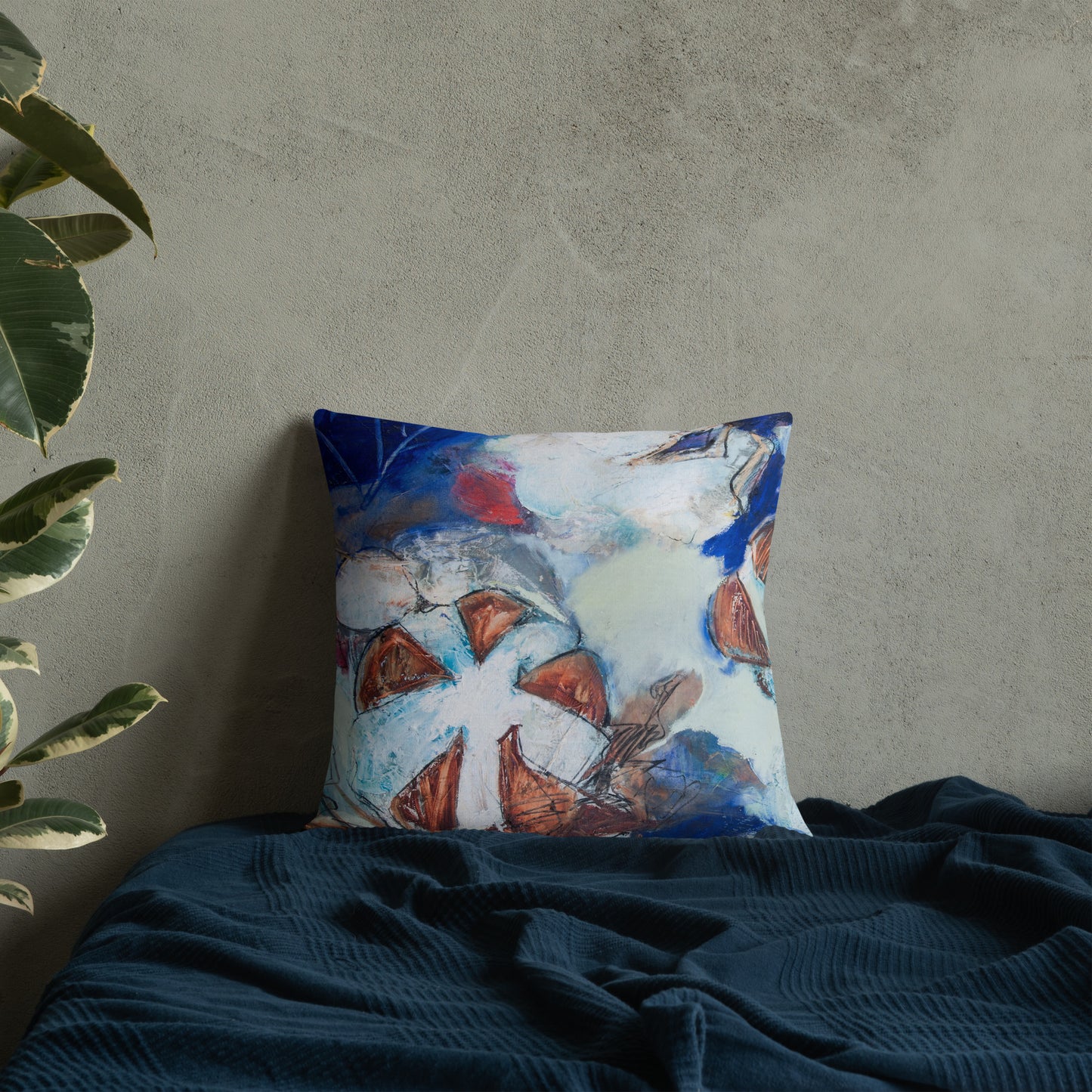 Farm Bureau Collage Cotton Abstraction II Premium Pillow