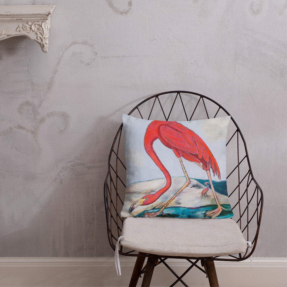 Flamingo Oasis Premium Pillow