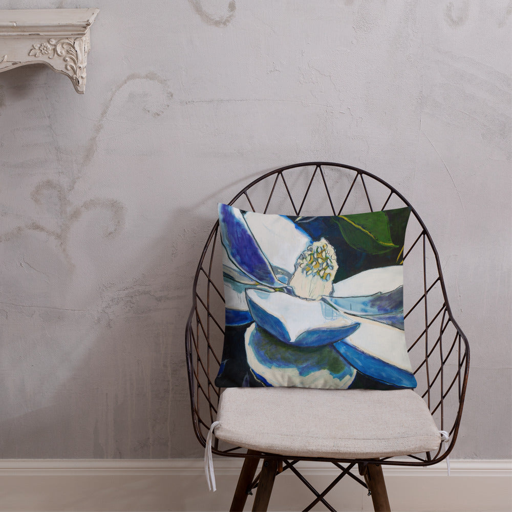 Magnolia at Night Premium Pillow