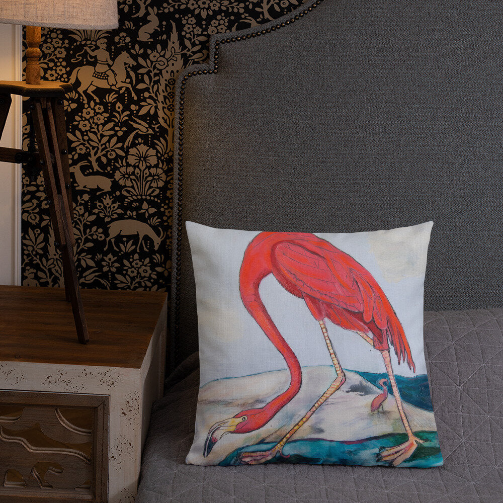 Flamingo Oasis Premium Pillow