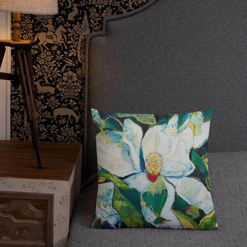 Tropical Magnolia II Premium Pillow