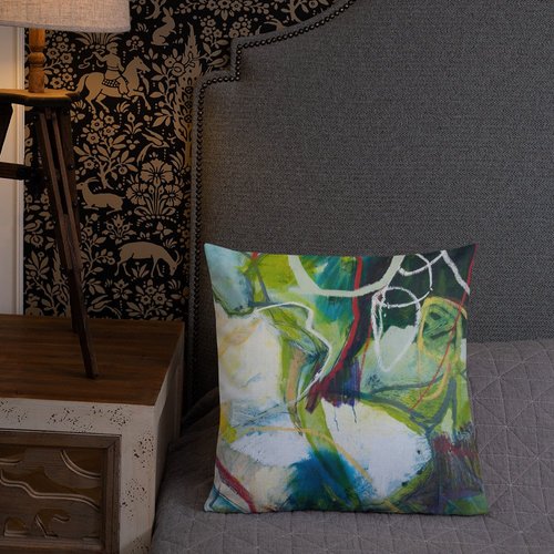 Abstract Magnolia II Premium Pillow