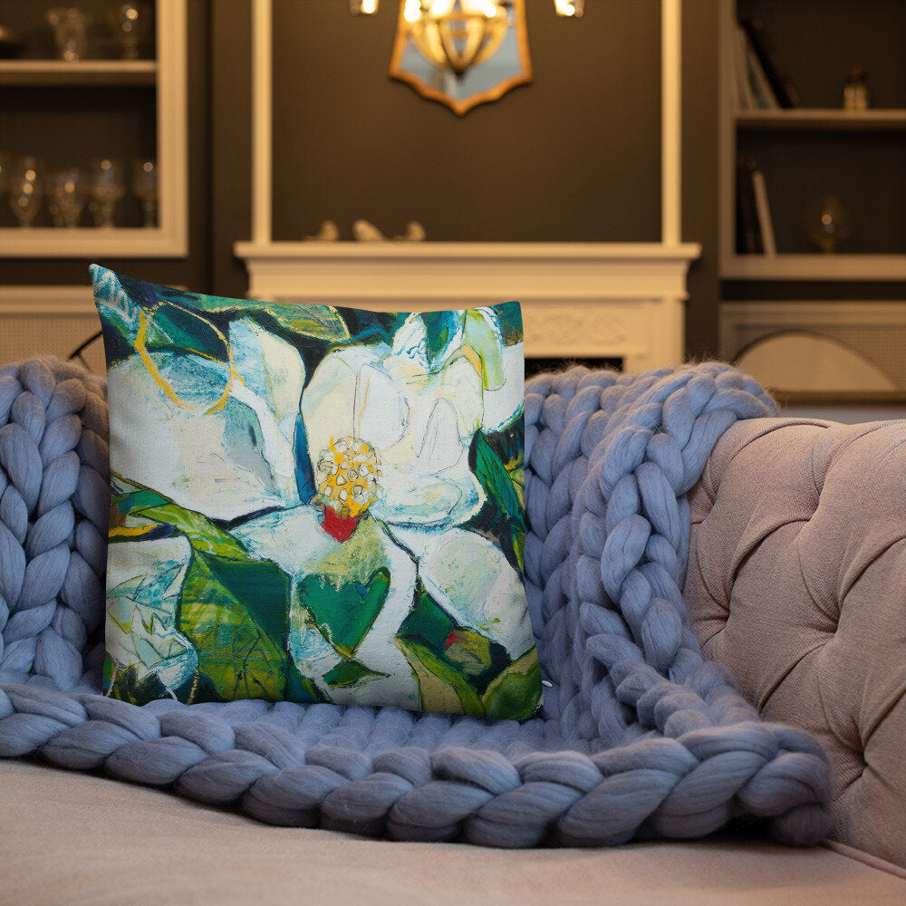 Tropical Magnolia II Premium Pillow