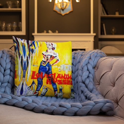 Louisiana Hussy Reflection Premium Pillow