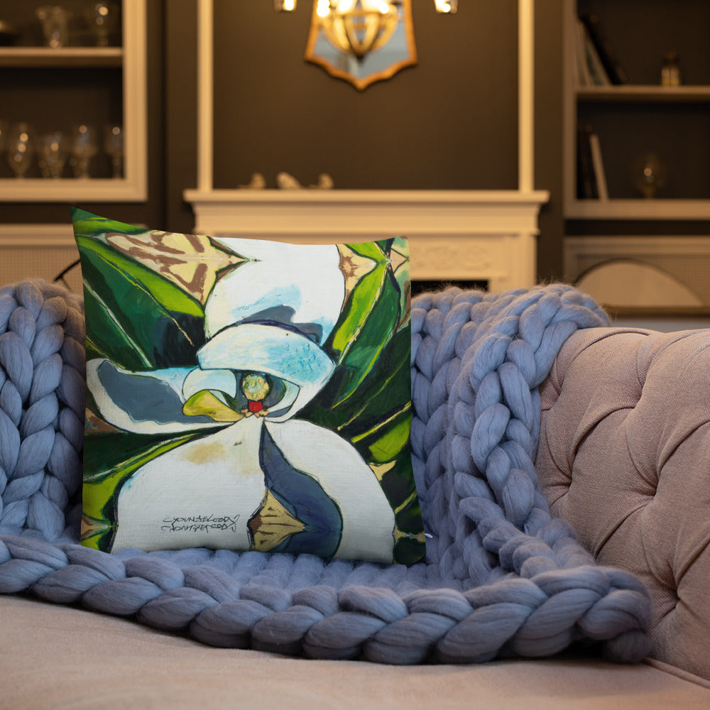 Shy Magnolia Premium Pillow