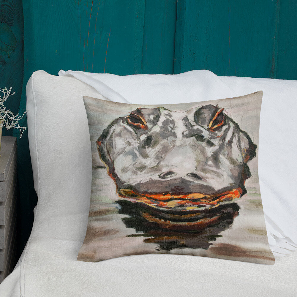 Alligator Head Premium Pillow