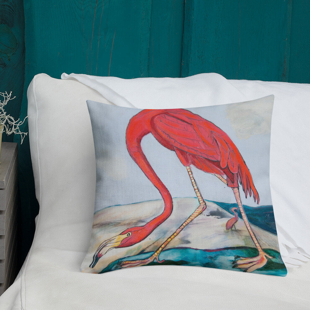 Flamingo Oasis Premium Pillow