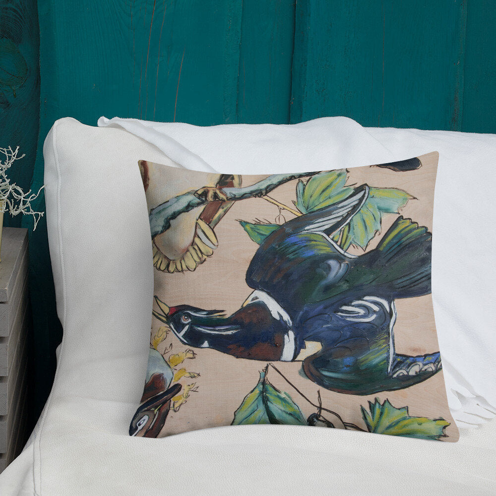 Wood Ducks Premium Pillow