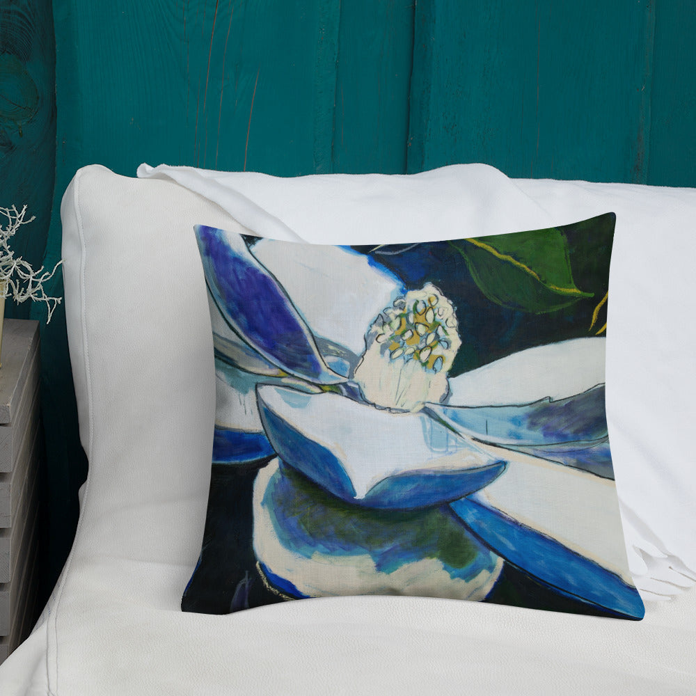 Magnolia at Night Premium Pillow
