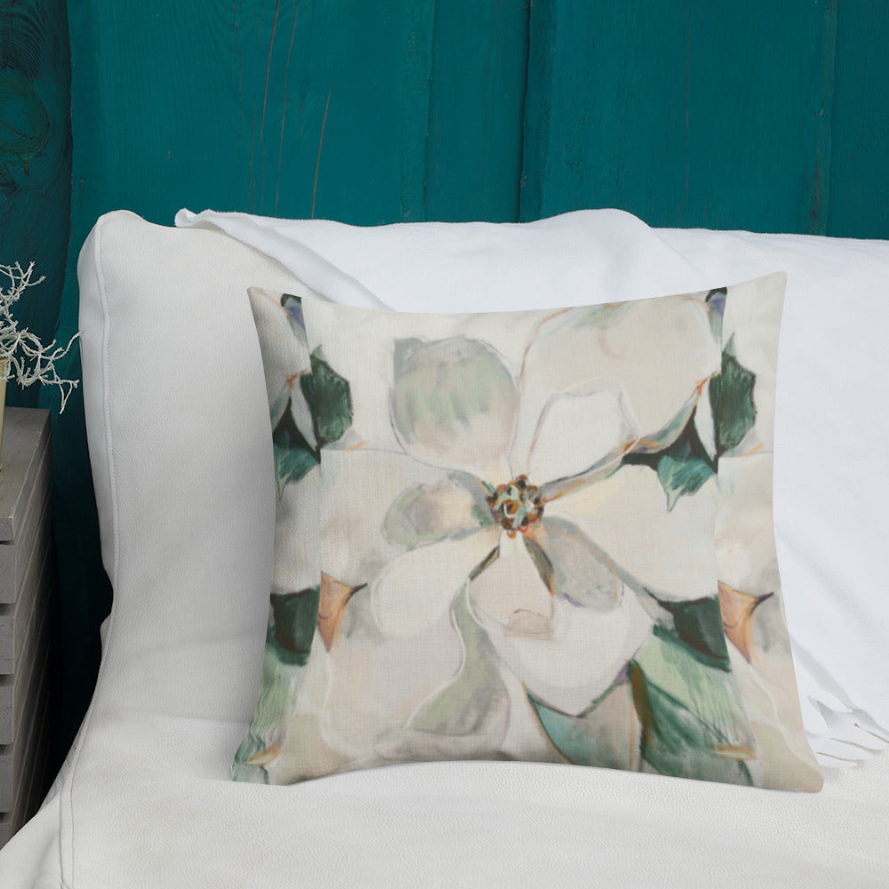 Soft Magnolia III Pattern Premium Pillow