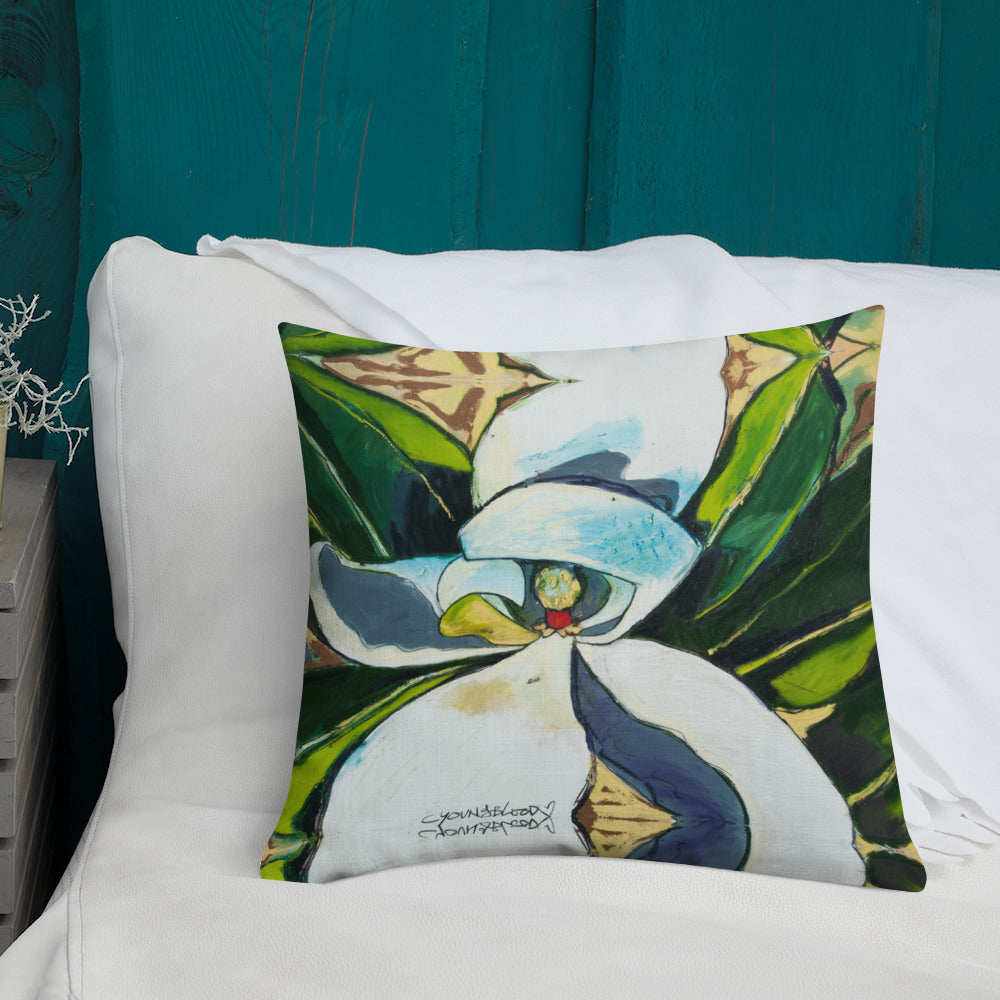 Shy Magnolia Premium Pillow