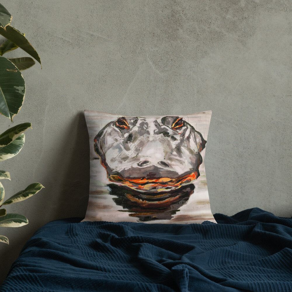 Alligator Head Premium Pillow