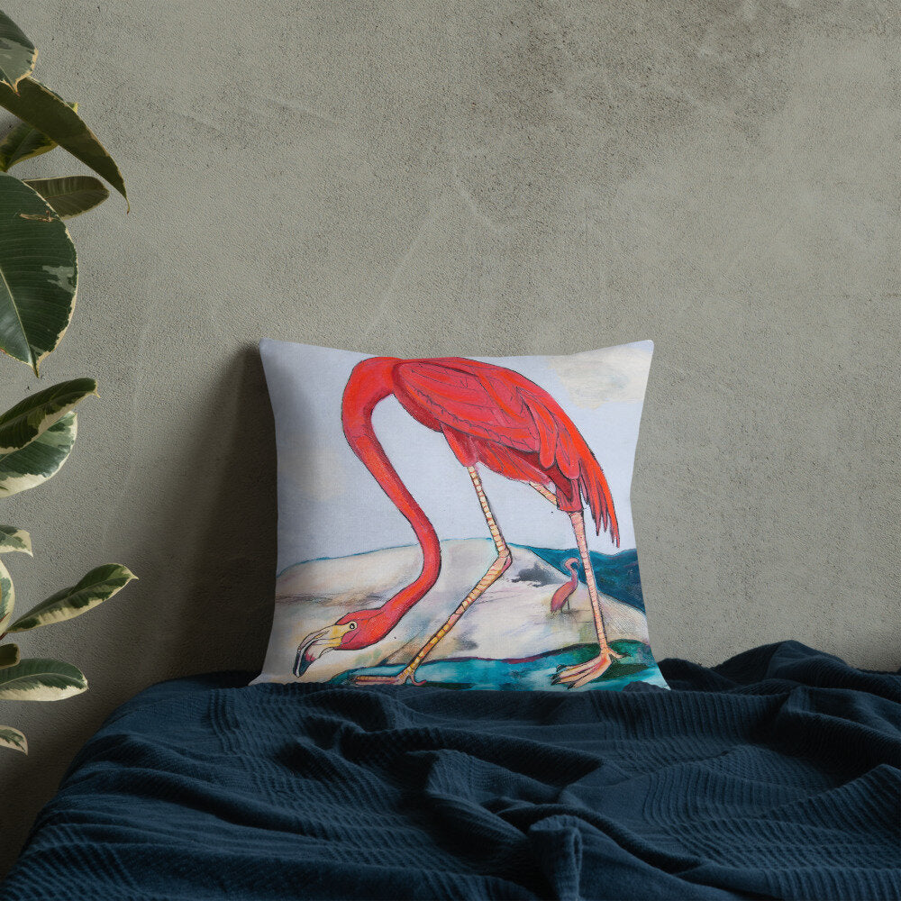 Flamingo Oasis Premium Pillow