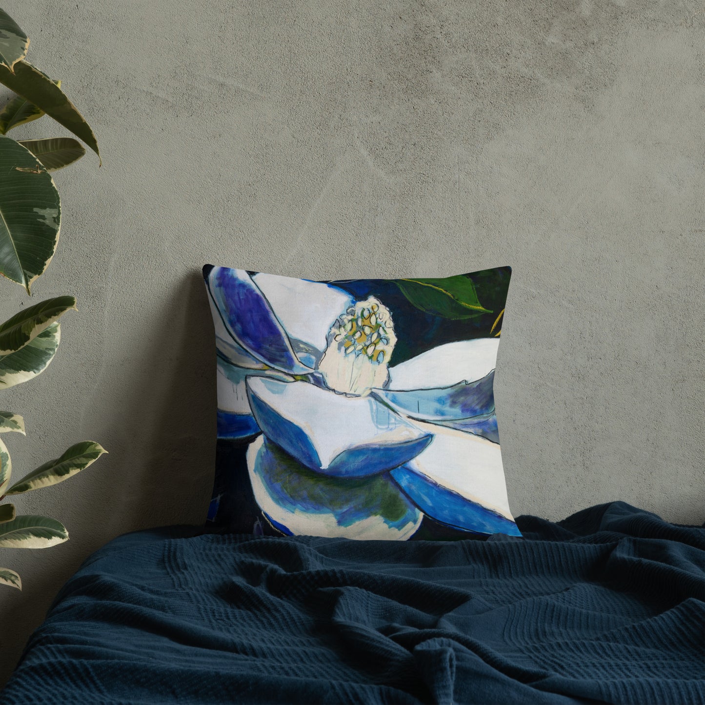 Magnolia at Night Premium Pillow