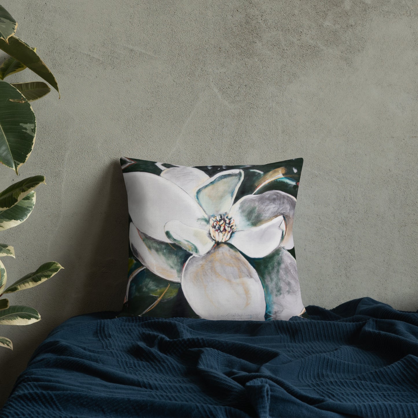 Open Heart Magnolia Premium Pillow