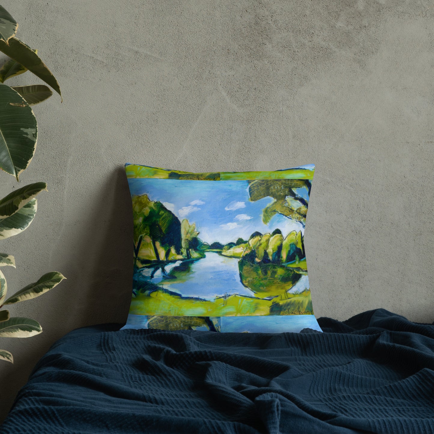 Tranquil Lake Premium Pillow