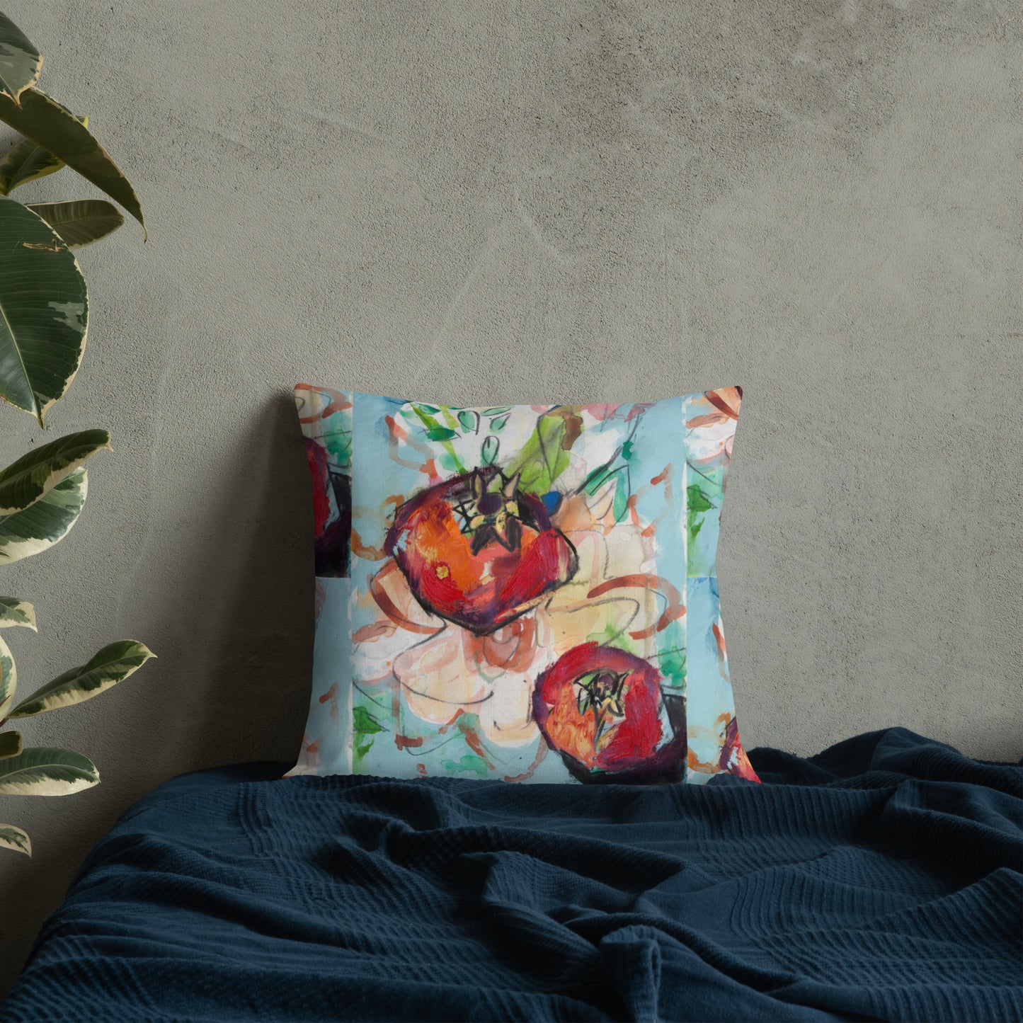 Tree of Life with Pomegranates (120) Premium Pillow