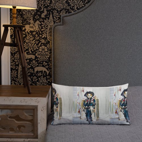 Vintage Cowboy Pattern Premium Pillow