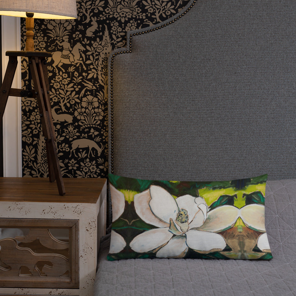Magnolia Study on wood III Premium Pillow