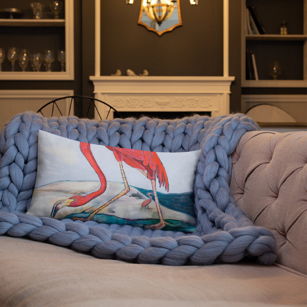 Flamingo Oasis Premium Pillow