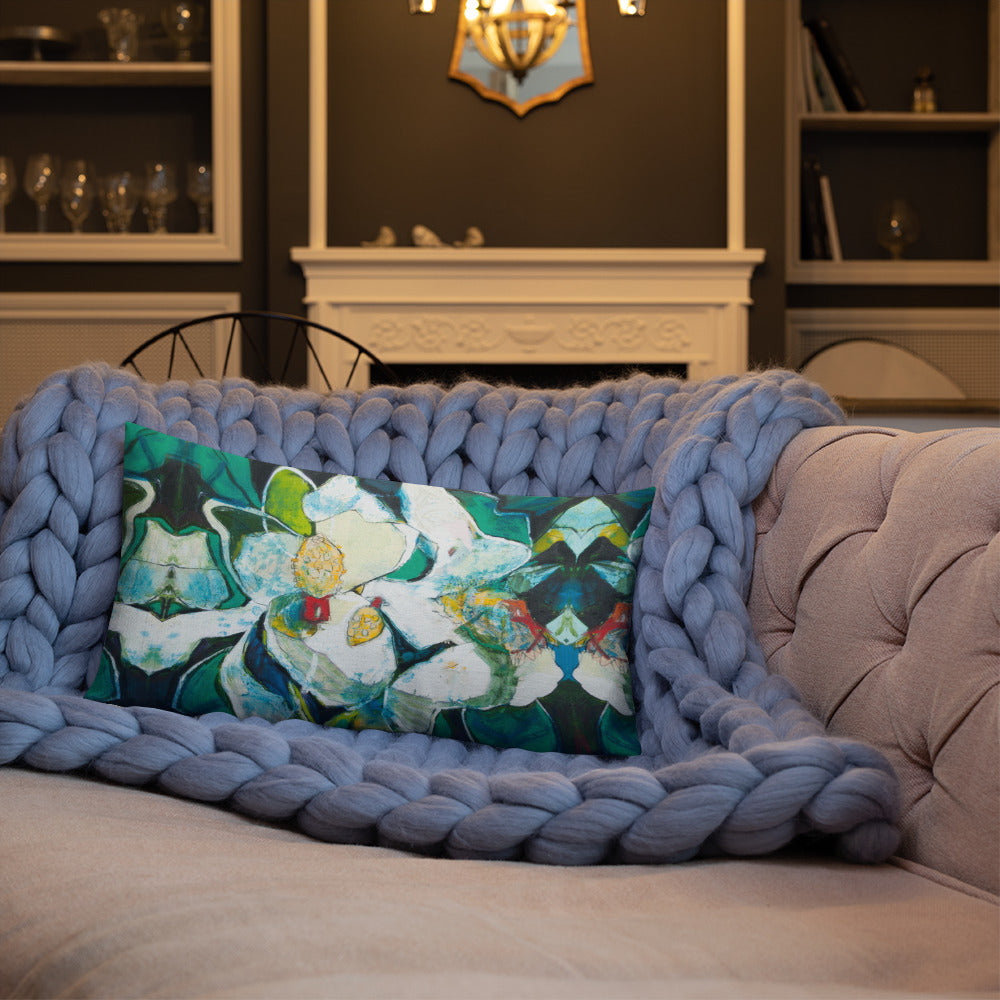 Tropical Magnolia Premium Pillow