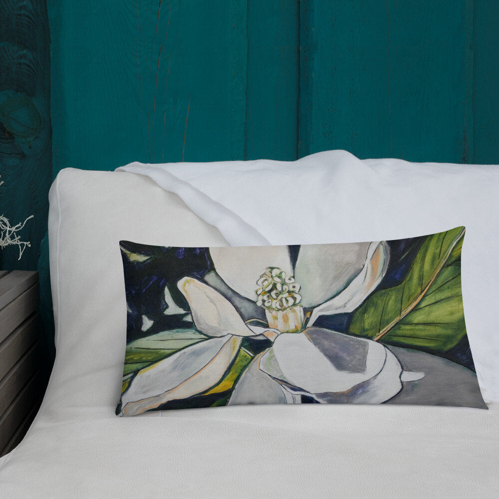 Indigo Magnolia Premium Pillow