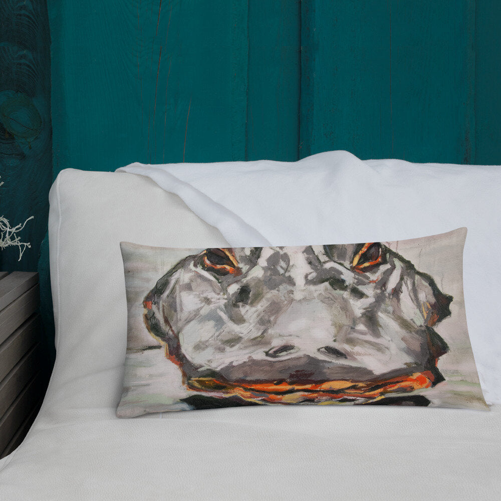 Alligator Head Premium Pillow