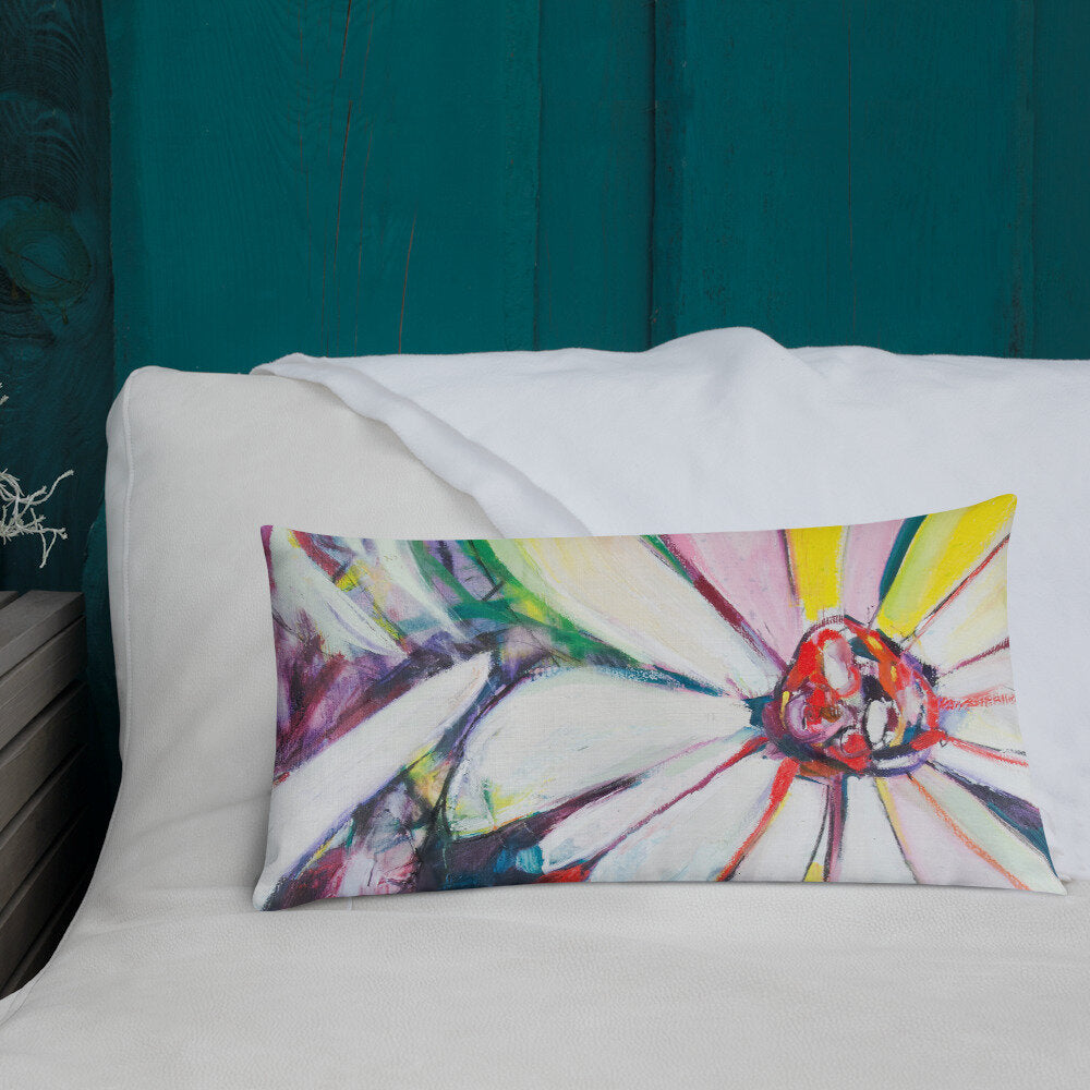 Zinnias III Premium Pillow