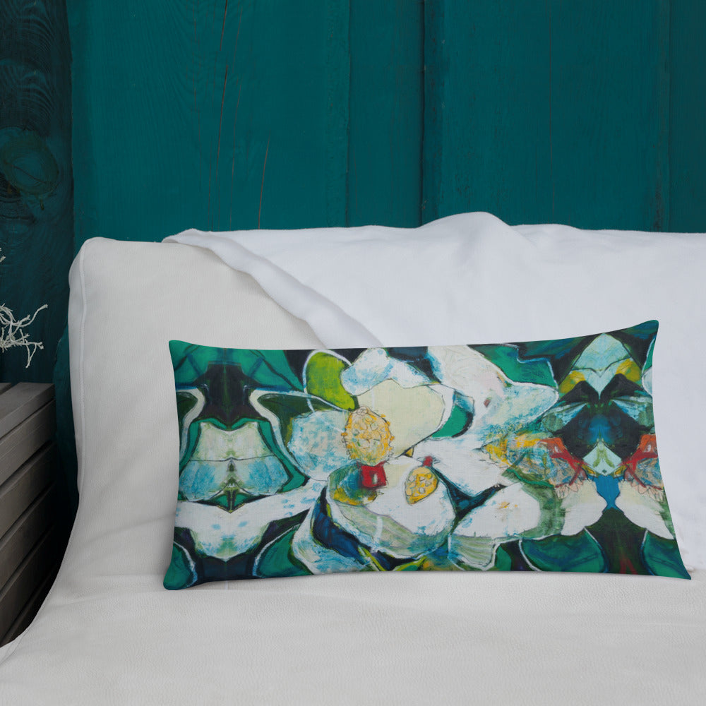 Tropical Magnolia Premium Pillow