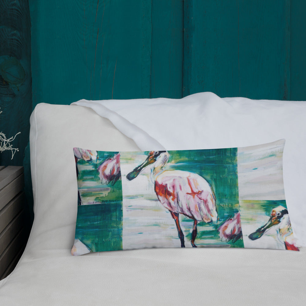 Roseate Spoonbill Premium Pillow