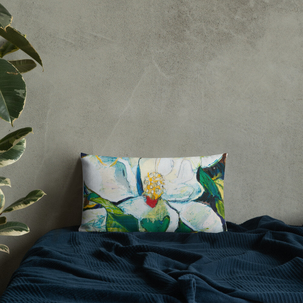 Tropical Magnolia II Premium Pillow