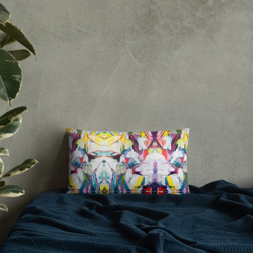 Zinnias II Pattern Premium Pillow