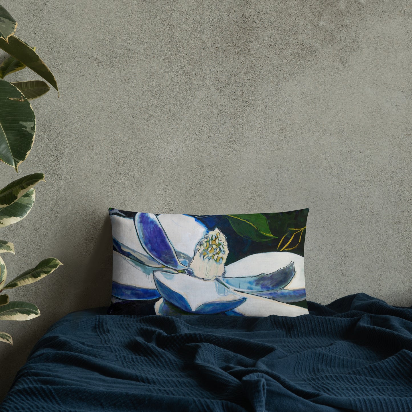 Magnolia at Night Premium Pillow